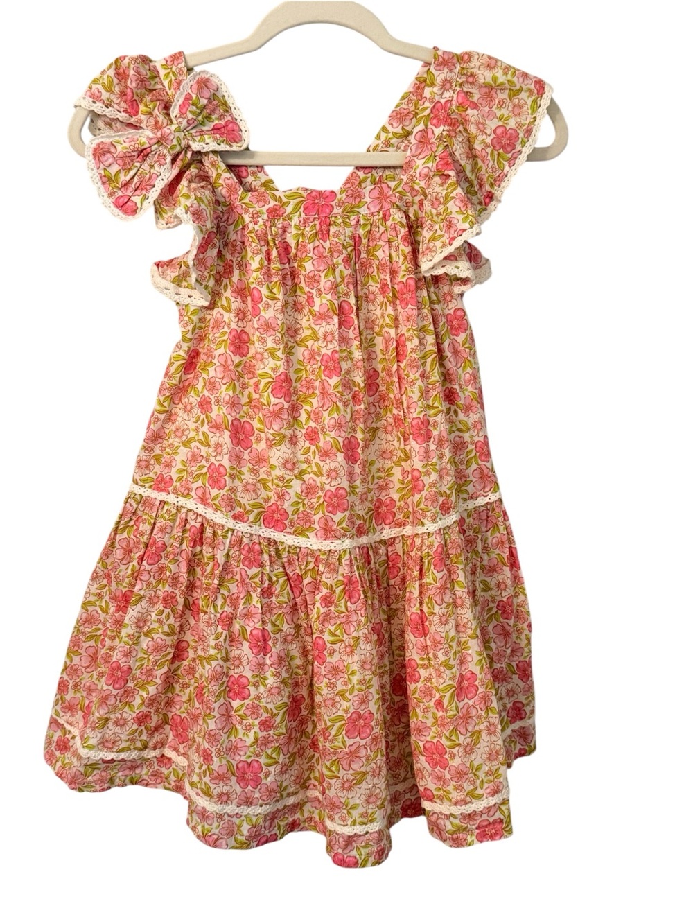 Sigrid Olsen Kids Floral Cotton Dress & Matching Hair Clip Size 8